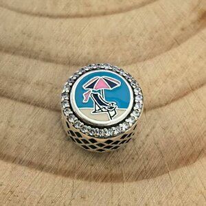 Pandora Sarasota Beach Travel Exclusive Dangle Charm, S925 Silver Jewelry